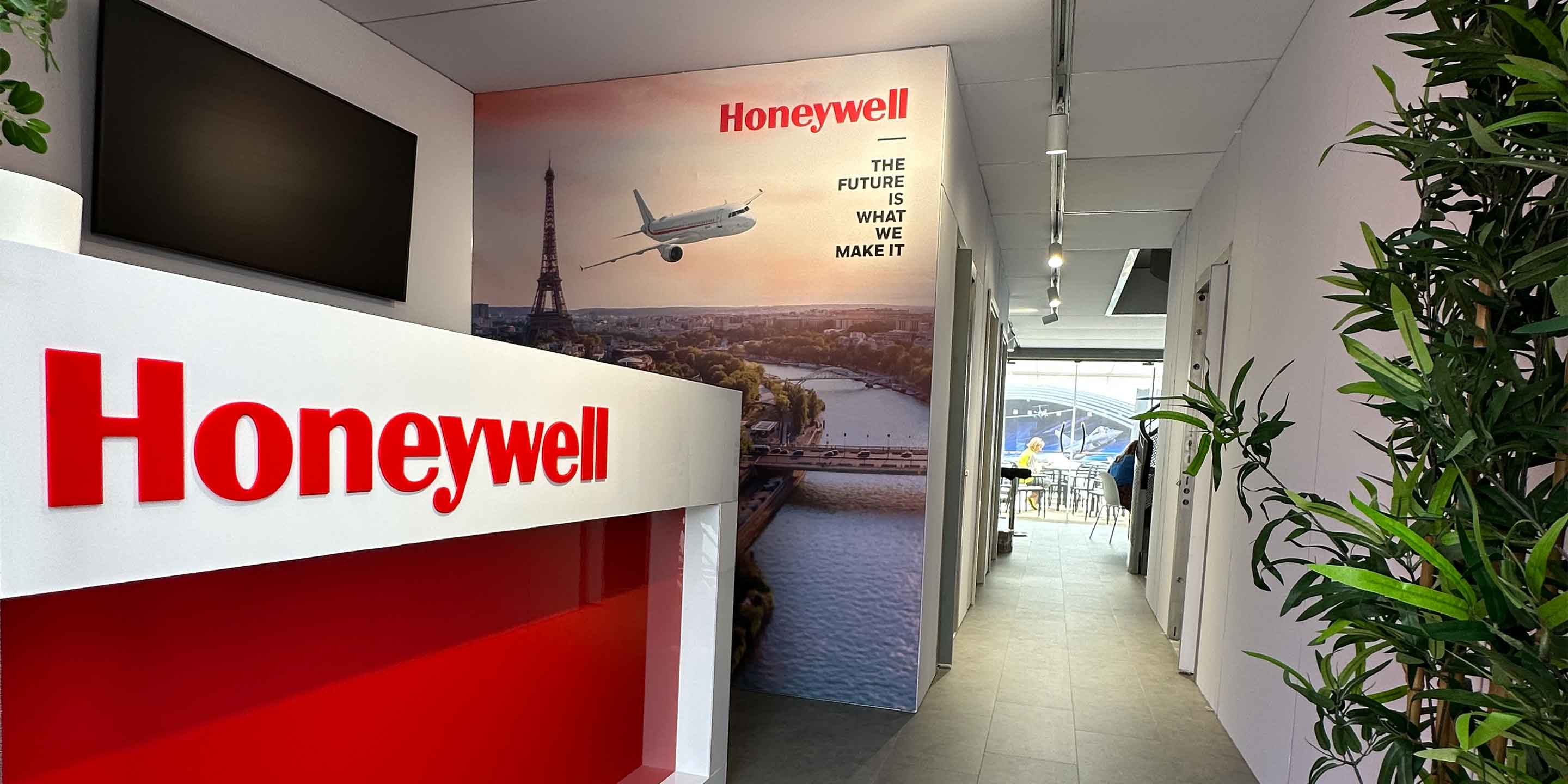 an image featuring inside of the booth at Honeywell Paris Air Show 2023